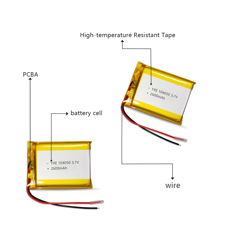 3.7 V Li-ion Battery 104050-2600mah